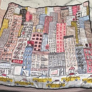 Kate Spade NYC Pink 100% Soft Silk Large Square Scarf
